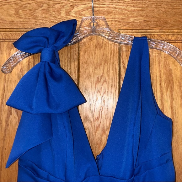 Mac Duggal Royal Blue Backless Dress - Picture 2 of 8